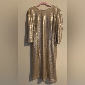 Eva Mendes Gold dress EUC
